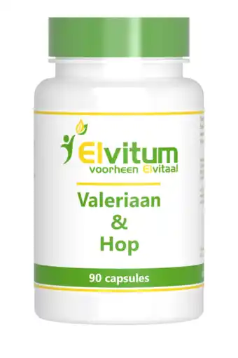 De Online Drogist Elvitum valeriaan en hop capsules 90cp aanbieding