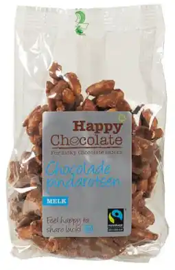 De Online Drogist Happy chocolate chocolade pindarotsen melk 150gr aanbieding