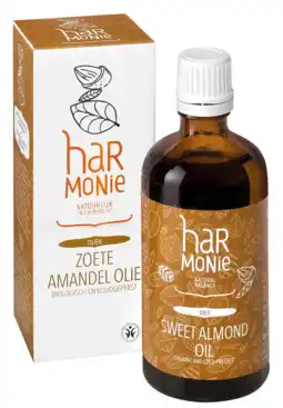 De Online Drogist Harmonie zoete amandel olie bio 100ml aanbieding