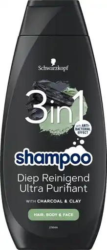 De Online Drogist Schwarzkopf 3-in-1 shampoo diep reinigend 400ml aanbieding