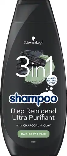 De Online Drogist Schwarzkopf 3-in-1 shampoo diep reinigend 400ml aanbieding