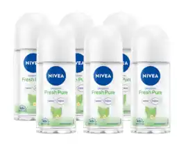 De Online Drogist Nivea fresh pure roll-on voordeelverpakking 6x50ml aanbieding