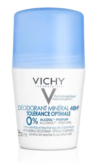 De Online Drogist Vichy deodorant mineraal roller 48u voor een gevoelige huid 50ml aanbieding