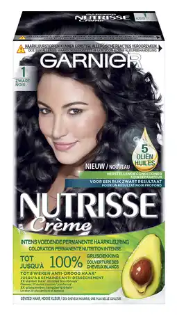 De Online Drogist Garnier nutrisse crème permanente haarverf 1 zwart 1st aanbieding