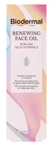 De Online Drogist Biodermal renewing face oil 30ml aanbieding