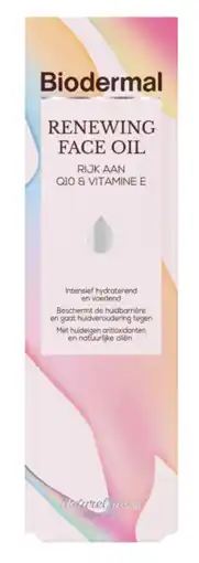 De Online Drogist Biodermal renewing face oil 30ml aanbieding