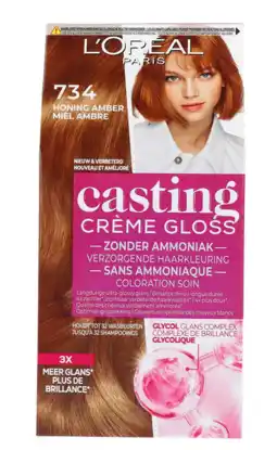 De Online Drogist L'oréal paris casting crème gloss 734 honey crumble 180ml aanbieding