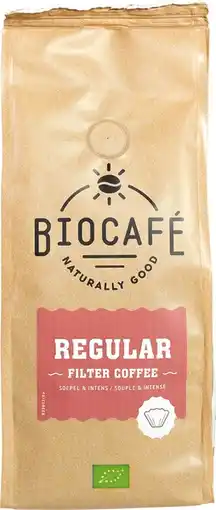 De Online Drogist Biocafé filterkoffie regular 250gr aanbieding