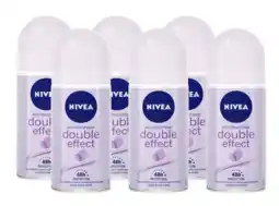 De Online Drogist Nivea double effect roll-on voordeelverpakking 6x50ml aanbieding