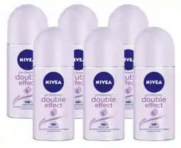 De Online Drogist Nivea double effect roll-on voordeelverpakking 6x50ml aanbieding