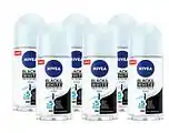 De Online Drogist Nivea black & white invisible pure roll-on voordeelverpakking 6x50ml aanbieding