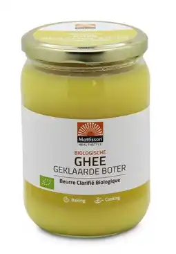 De Online Drogist Mattisson healthstyle ghee geklaarde boter 500gr aanbieding