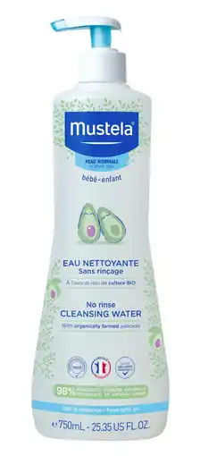 De Online Drogist Mustela no-rinse cleansing water 750ml aanbieding