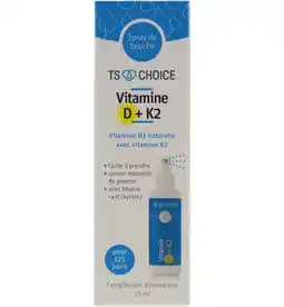 De Online Drogist Ts choice vitamine d3 + k2 spray 25ml aanbieding