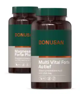De Online Drogist Bonusan magnesan forte plus + multi vital forte actief combiset 2 stuks aanbieding