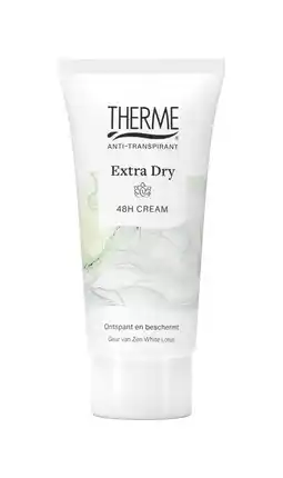 De Online Drogist Therme anti-transpirant extra dry 48h cream - zen white lotus 60ml aanbieding