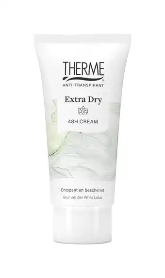 De Online Drogist Therme anti-transpirant extra dry 48h cream - zen white lotus 60ml aanbieding