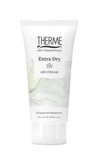 De Online Drogist Therme anti-transpirant extra dry 48h cream - zen white lotus 60ml aanbieding