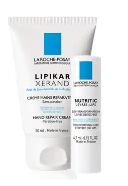 De Online Drogist La roche-posay combiset nutritic lippenbalsem & lipikar xerand handcrème 2st aanbieding