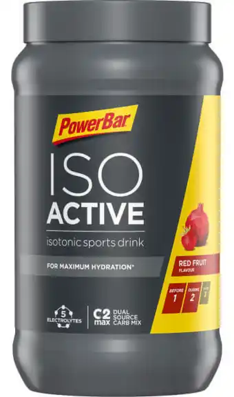 De Online Drogist Powerbar iso active red fruit sportsdrink 600gr aanbieding