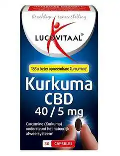 De Online Drogist Lucovitaal kurkuma cbd 40/5mg capsules 30cp aanbieding