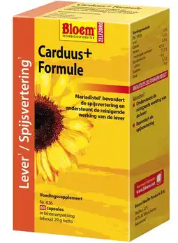 De Online Drogist Bloem carduus+ formule capsules 60cp aanbieding