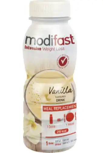 De Online Drogist Modifast intensive drink vanille 250gr aanbieding