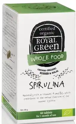 De Online Drogist Royal green spirulina tabletten 60tb aanbieding