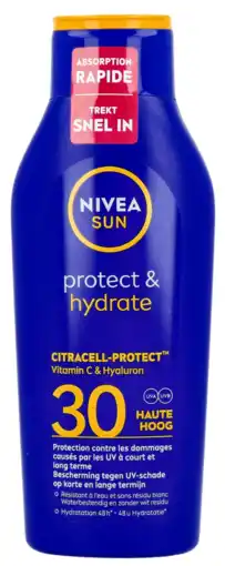 De Online Drogist Nivea sun protect & hydrate zonnemelk spf30 400ml aanbieding
