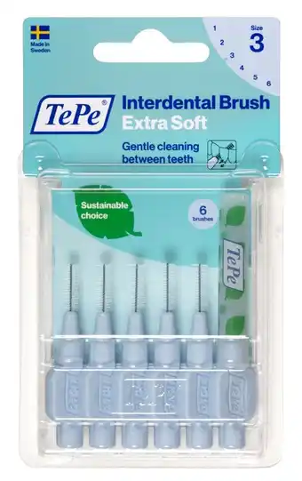 De Online Drogist Tepe interdentale rager extra soft blauw 0,6mm 6st aanbieding