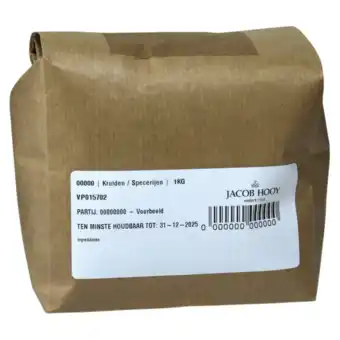 De Online Drogist Jacob hooy frambozenblad 1kg aanbieding