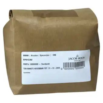 De Online Drogist Jacob hooy frambozenblad 1kg aanbieding