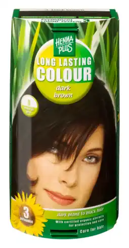 De Online Drogist Hennaplus long lasting colour 3 dark brown 100ml aanbieding