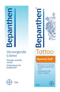 De Online Drogist Bepanthen tattoo nazorgpakket met nazorgzalf en verzorgende creme 2st aanbieding