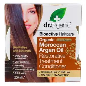 De Online Drogist Dr organic moroccan argan oil restorative treatment conditioner 200ml aanbieding