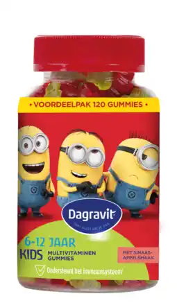 De Online Drogist Dagravit kids-xtra vitaminions multivitaminen 6-12 jaar voordeelverpakking 120st aanbieding