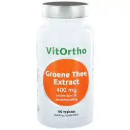 De Online Drogist Vitortho groene thee extract 400mg capsules 100cp aanbieding