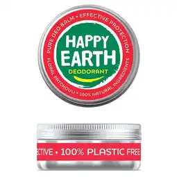 De Online Drogist Happy earth 100% natuurlijke deo balm floral patchouli 45gr aanbieding