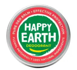 De Online Drogist Happy earth 100% natuurlijke deo balm floral patchouli 45gr aanbieding