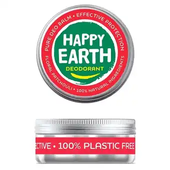 De Online Drogist Happy earth 100% natuurlijke deo balm floral patchouli 45gr aanbieding