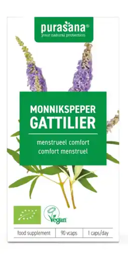 De Online Drogist Purasana monnikenpeper capsules 90cp aanbieding