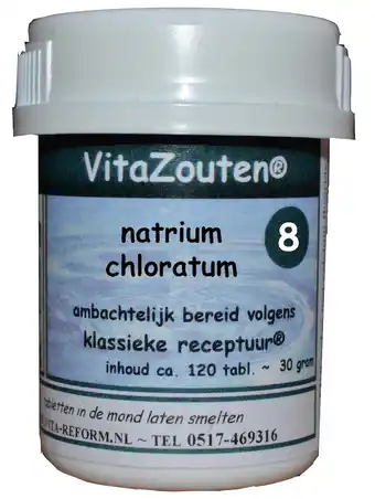 De Online Drogist Vita reform van der snoek vita reform vitazouten nr. 8 natrium chloratum muriaticum 120tb aanbieding
