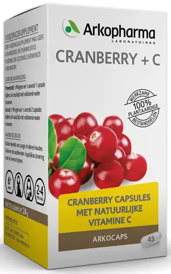 De Online Drogist Arkocaps cranberry + c capsules 45cp aanbieding