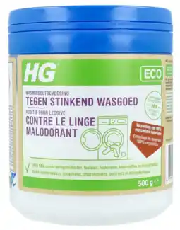 De Online Drogist Hg eco wasmiddeltoevoeging stinkend wasgoed 500gr aanbieding