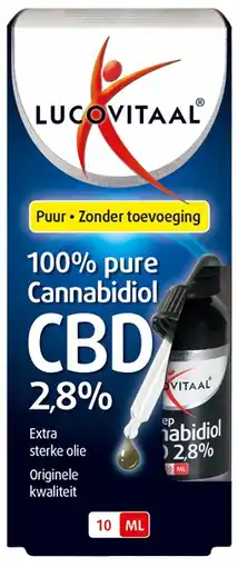 De Online Drogist Lucovitaal cannabidiol cbd olie 2.8% 10ml aanbieding