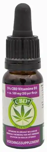 De Online Drogist Jacob hooy cbd+ olie 5% met vitamine d3 10ml aanbieding