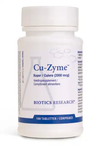 De Online Drogist Biotics cu-zyme koper tabletten 100tb aanbieding