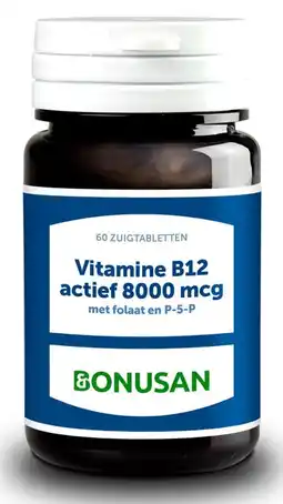 De Online Drogist Bonusan b12 actief 8000mcg zuigtabletten 60ztb aanbieding