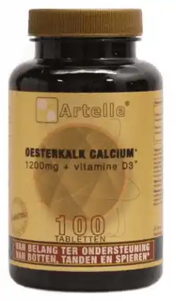 De Online Drogist Artelle oesterkalk calcium 1200 mg vitamine d3 tabletten 100cp aanbieding