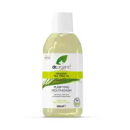 De Online Drogist Dr organic tea tree oil purifying mouth wash 500ml aanbieding